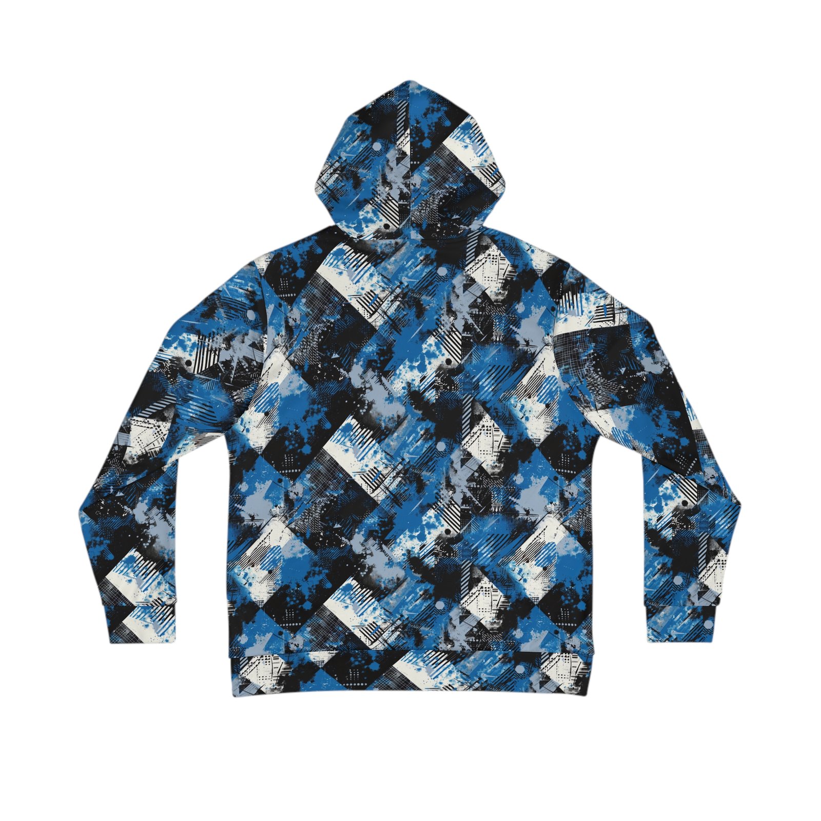 Amazing Blue Digi Mesh Camo - FOURWORD CREATIVE - Men's Hoodie (AOP) - Image 2