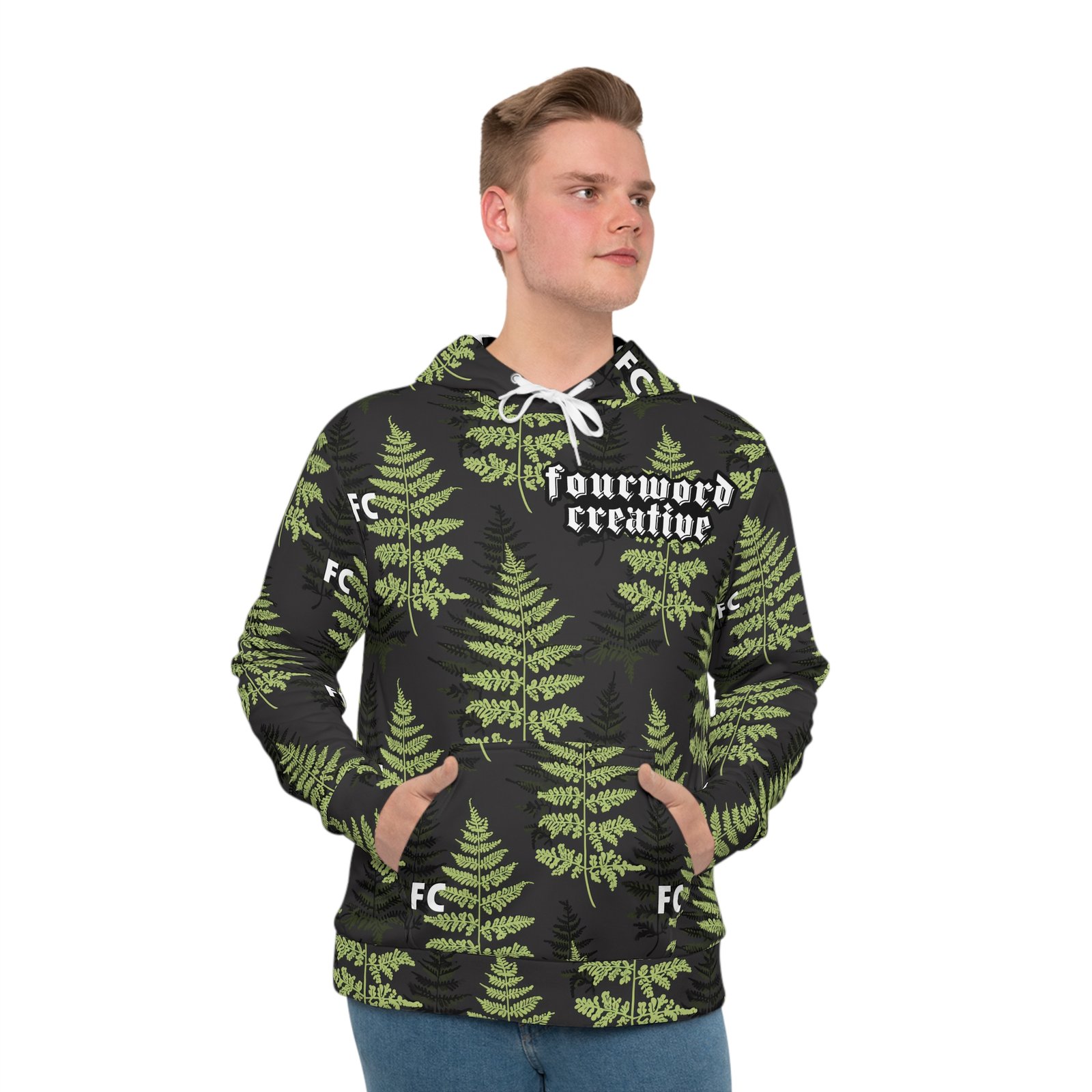 Amazing Ferns - FOURWORD CREATIVE - Men's Hoodie (AOP) - Image 3