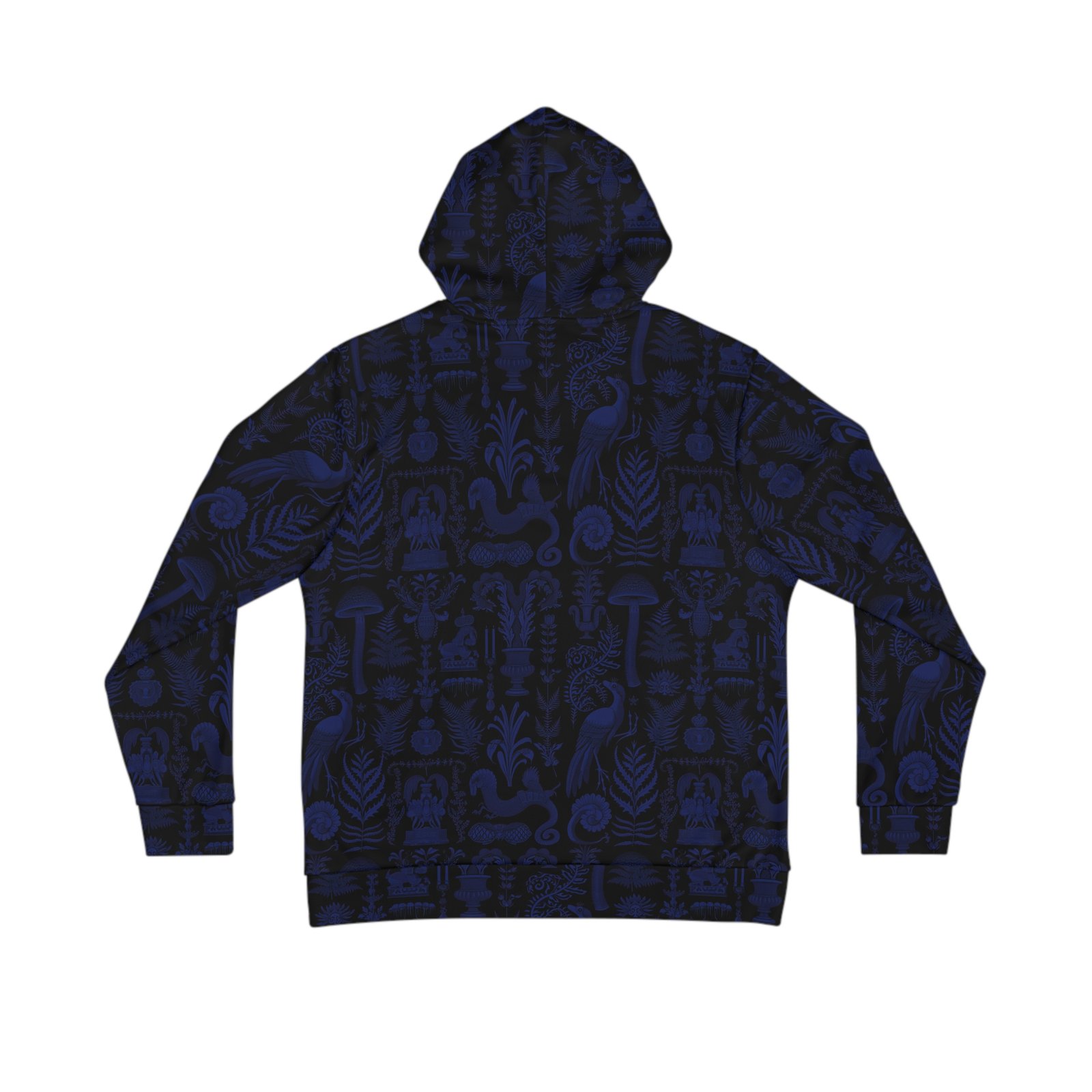 Medieval Nature Men's Hoodie - Black/Blue Pattern by FOURWORD CREATIVE - Image 2