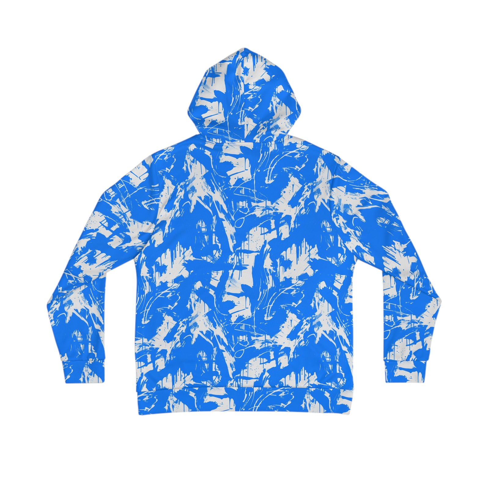 Light Blue Paint Splatter Graffiti - FOURWORD CREATIVE - Men's Hoodie (AOP) - Image 2