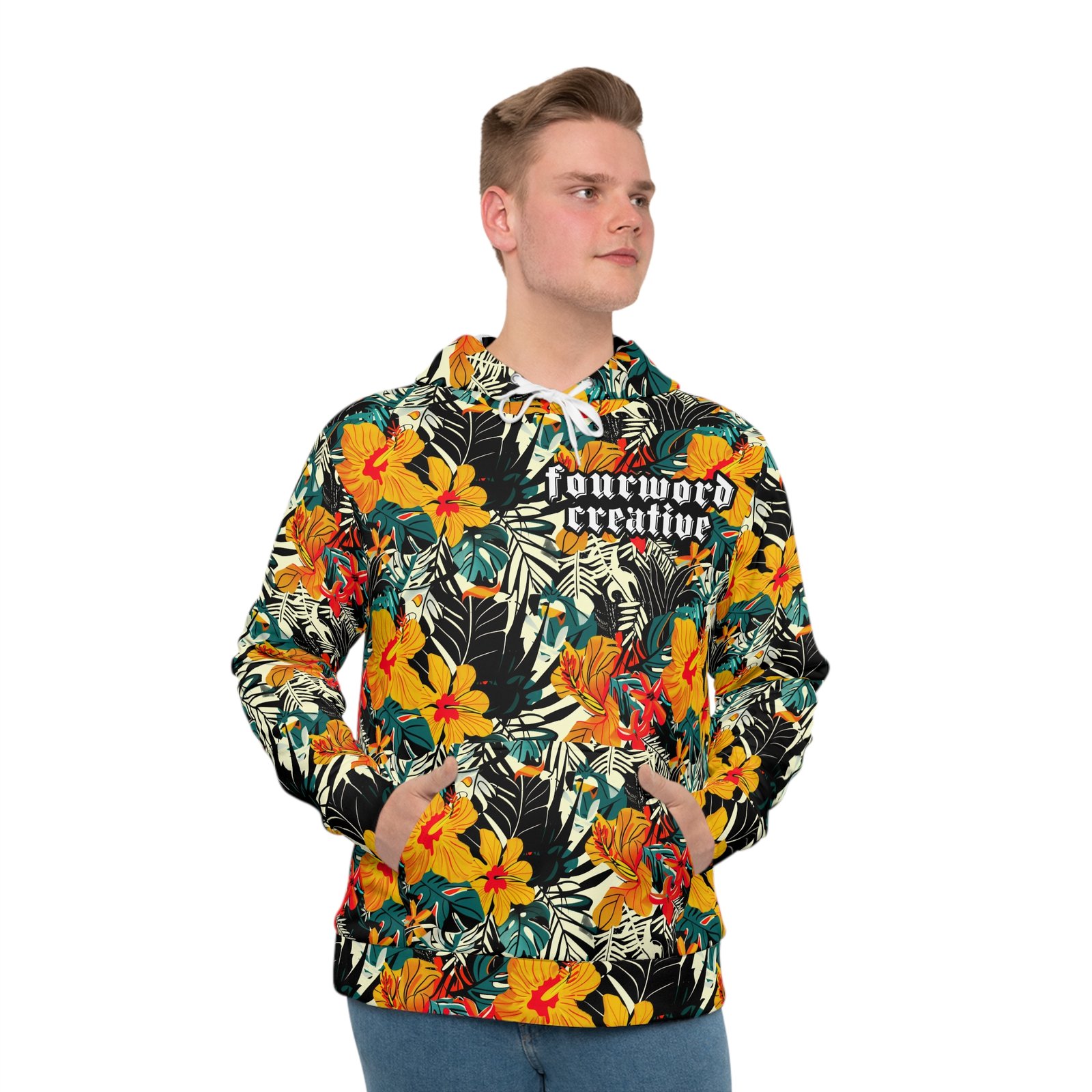 TROPICAL - FOURWORD CREATIVE - Men's Hoodie (AOP) - Image 3