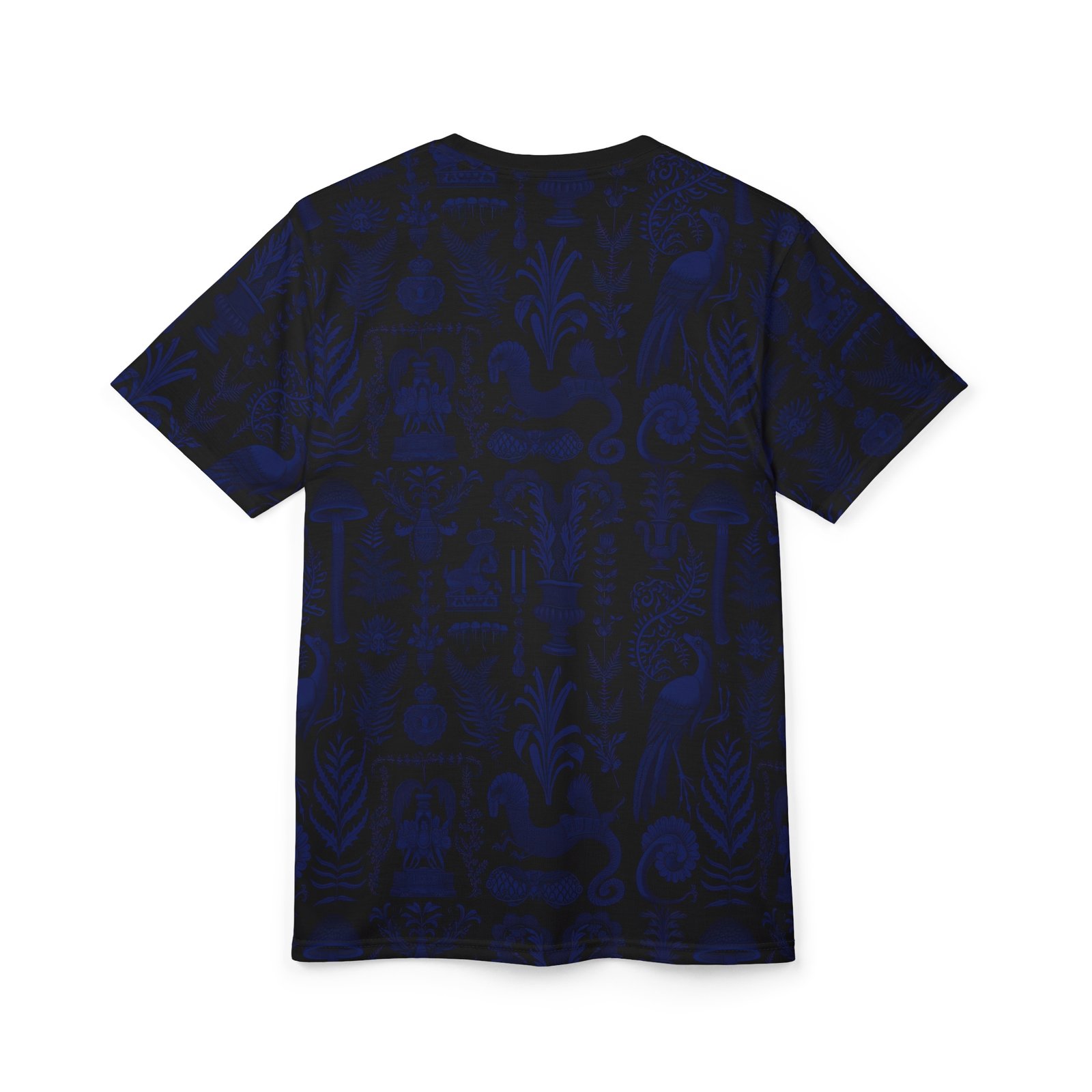 Dark Blue Medieval Plants - FOURWORD CREATIVE - Unisex Tee - Image 4