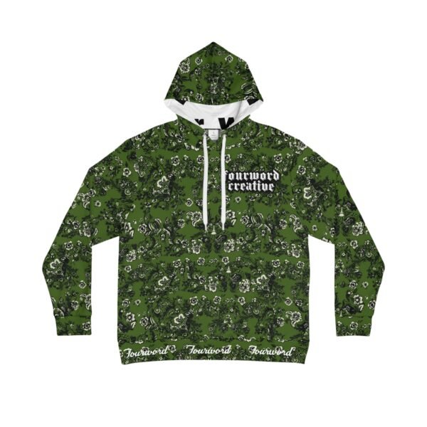 Green Bandana Pattern  - FOURWORD CREATIVE - Men's Hoodie (AOP)
